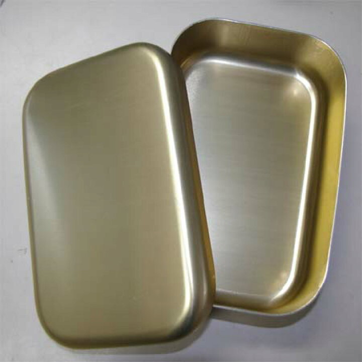 楽天市場 シンプルアルミ弁当箱 ドカベン 無印 深型大大角 アルミ製品 キャッチザウエッブ