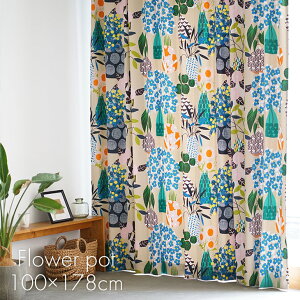 k Ռ J[e FLOWER POT/t[|bg 100×178cm 1DL13{ ՌJ[e @ok 􂦂 Ռ `L k J[e X~mG x[W O[ k  ԕ {^j