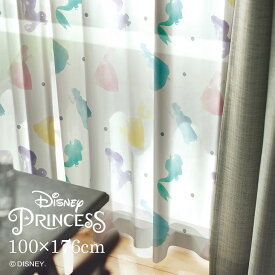 ディズニー プリンセス レース カーテン PRINCESS/プリンセス プリンセス 幅100×丈176cm 1枚入娘 女の子 子供部屋 アリエル シンデレラ ラプンツェル Disney7 日本製□スミノエ Disneyzone