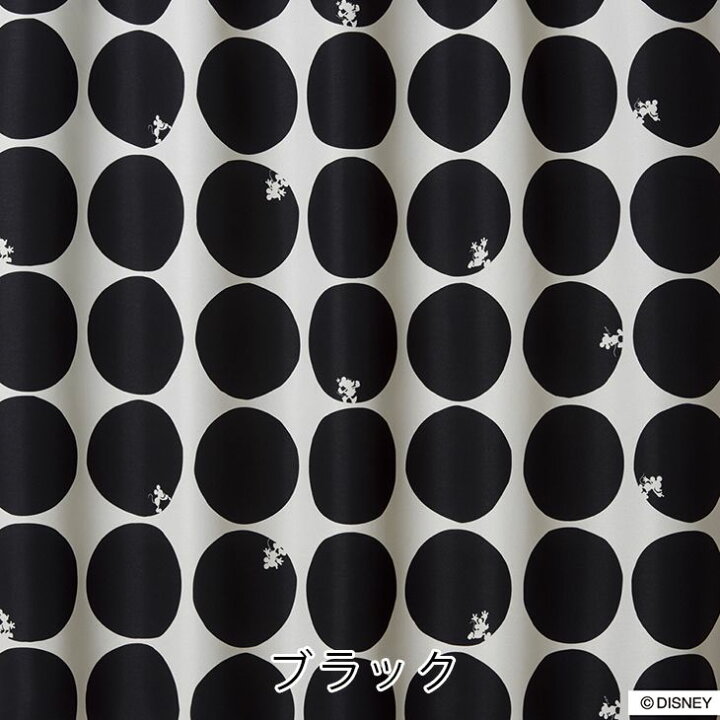 楽天市場 ディズニー 遮光 カーテン Mickey ミッキー スコープ 幅100 丈178cm 1枚入ラック ベージュ ブラウン 北欧 ドット Disney7 スミノエ Disneyzone カーテン ラグのクーカンnetshop