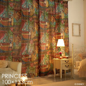 カーテン レース PRINCESS/テイルオブラブボイル 100×133cm 1枚入Disney10□美女と野獣 ベル ディズニープリンセス おしゃれ ステンドグラス 日本製 レースカーテン 洗える ミックス リビング 既製