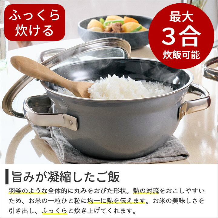 楽天市場】選べる4特典 ご飯鍋 ごはん鍋 フュージョンテック ミネラル  