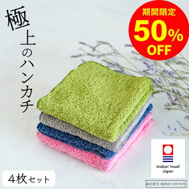 [限定50％OFF！] 今治タオル ハンドタオル ハンカチ 4枚セット 【 クッチーナ 】 送料無料 今治 ハンカチ セット タオルハンカチ ハンカチタオル レディース メンズ 子供 家族 使い分け 手洗い 感染予防 ループ付き 日本製 クッチーナオリジナル プレゼント ゆうパケットOK