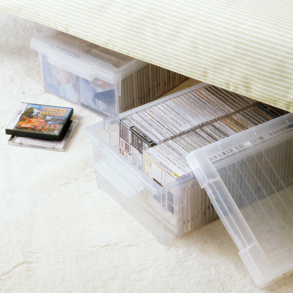 天馬 CD いれと庫ワイド クリア 収納 インテリア CD 雑誌 本 透明 整理ボックス TENMA ビデオ DVD