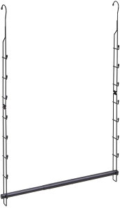 伸晃 クローゼット吊り下げハンガー伸縮 ブラック 収納 押入れ 伸縮式 衣類収納 押入れ ハンガーラック