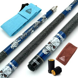 【送料無料】ビリヤード キュー CUESOUL ROCK II 57" 19oz 539g 20oz 567g 21oz 595g 1/2メープルキュースティックセット カナダ北部原産 ブルー
