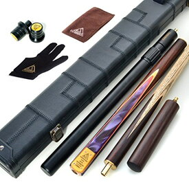 【送料無料】ビリヤード キュー CUESOUL 57"ハンドスプライス3/4ジョイントスヌーカーキュー+延長キュー×2+レザーレットキューケース1個 CSSC-D419
