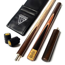【送料無料】ビリヤード キュー CUESOUL 57"ハンドスプライス3/4ジョイントスヌーカーキュー+延長キュー+ジョイントプロテクター+レザーバッグ（合皮）SC-JXD305