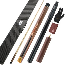 【送料無料】ビリヤード キュー CUESOUL 57インチ ハンドクラフト 3/4ジョイント スヌーカーキュー＋延長キュー＋ 軽量成型キューケース 18オンス　約510g