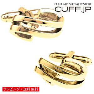 カフス カフスボタン ゴールド ダブル カーブ ライン カフリンクスアクセサリー メンズジュエリー ジュエリーギフト プレゼント お祝い 結婚式 礼服 結婚式 冠婚葬祭 ビジネス スーツ メン