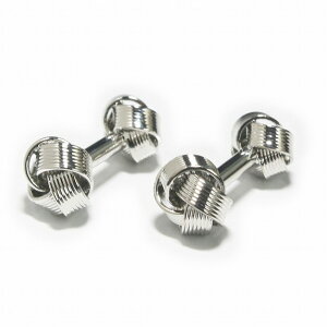 鎌倉カフス工房 Wノットカフスボタン・カフリンクス メンズ cf131 結婚式 旦那 プレゼント ギフト 彼氏 父の日 誕生日プレゼント