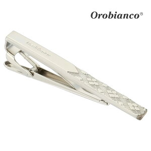 【Orobianco】ロゴチェックタイピン可愛い ネクタイピン 結婚式 卒業式 就活 プレゼント 就職祝い 葬式 タイピン シンプル アクセサリー メンズ フォーマル 男性 礼服 喪服 スーツ アクセサリ