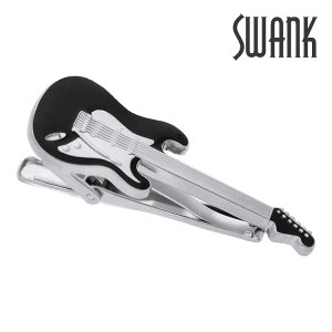 【SWANK】【スワンク】エレキギタータイバー ブラック可愛い ネクタイピン 結婚式 卒業式 就活 プレゼント 就職祝い 葬式 タイピン シンプル アクセサリー メンズ フォーマル 男性 礼服 喪服