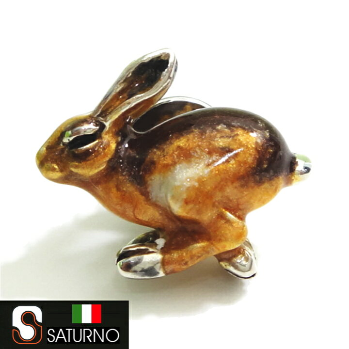 楽天市場】SATURNO サツルノ ラペルピン うさぎ ウサギ 兎 ブラウン 