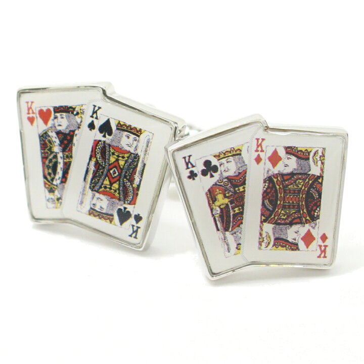 楽天市場 王様 キングの絵柄のトランプカフス カフリンクス カフスボタン ユニーク おもしろ 面白 面白い スポーツ ゲーム スーツアクセサリー専門店 誕生日 プレゼント プチギフト おしゃれ カフスマニア カフスマニア