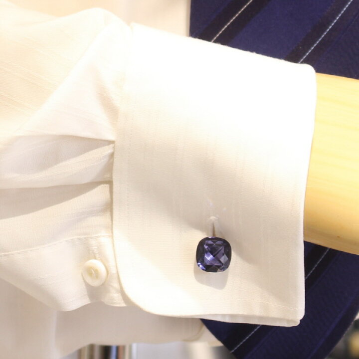 楽天市場】全5色 キラキラ輝くカラーストーン カフス カフリンクス 
