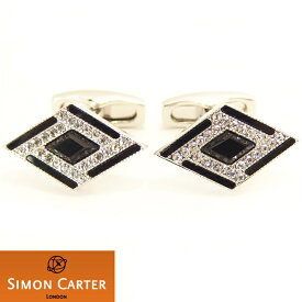 カフス サイモン カーター 英国 ブランド SIMON CARTER DECOダイヤ オニキス カフス カフスボタン カフリンクス cufflinks cuffs メンズ 男性 スーツアクセサリー専門店 父の日 ギフトにも 誕生日 プレゼント プチギフト おしゃれ カフスマニア