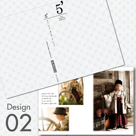 オリジナルフォトアルバム（銀塩写真アルバム）表紙写真無し＜デザイン2＞10ページ構成（写真19カット）サイズ：横210×縦300mm☆シンプル＆スタイリッシュデザインアルバム☆アルバム フォトブック 名入れ　フォトアルバム ハードカバー オーダーアルバム お祝い こども