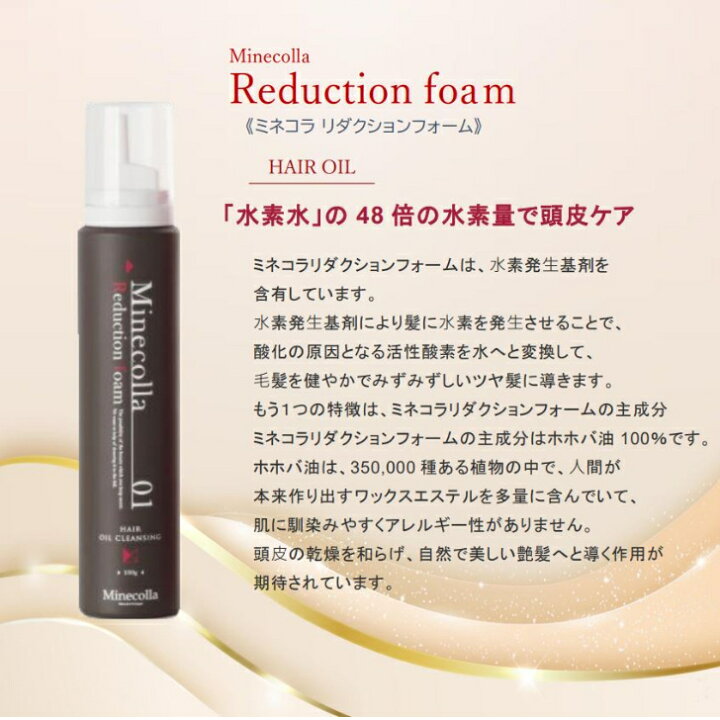 楽天市場】【新品】 ミネコラ リダクション フォーム 100g ヘアオイル 