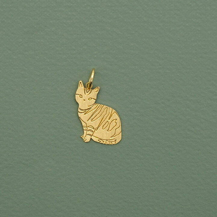 楽天市場】【刻印可】K18チャーム my sweet cat ペンダントトップ K18  