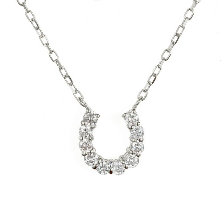 楽天市場】馬蹄ネックレス ダイヤモンドネックレス K18 horse shoe 0.2 