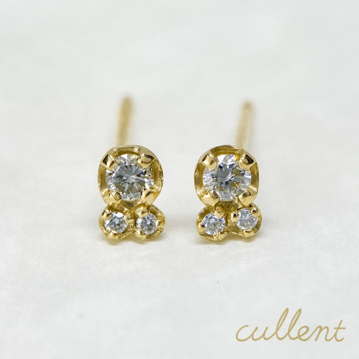 楽天市場】K18ダイヤモンドピアス peeress ピアス K18 18金 18k 