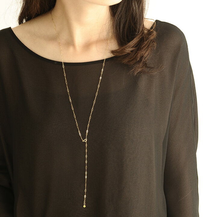 楽天市場】ロングネックレス K18 imagine チェーンネックレス チェーン  