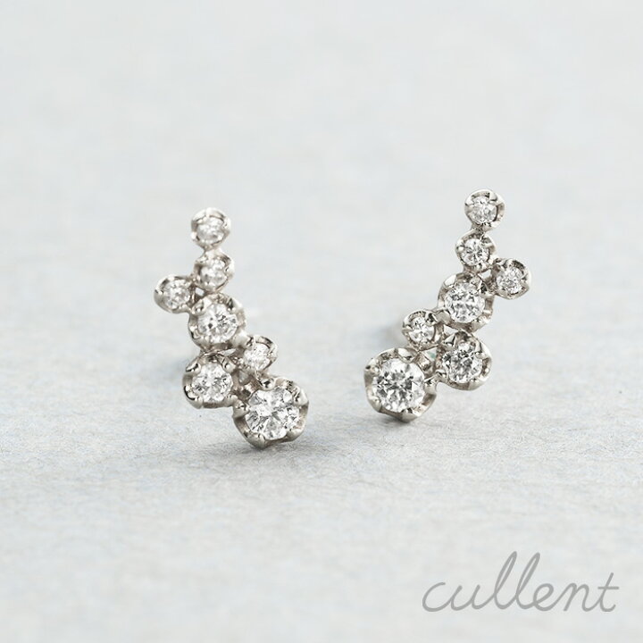 楽天市場】Pt900 プラチナダイヤモンドピアス Victoria ピアス Pt  
