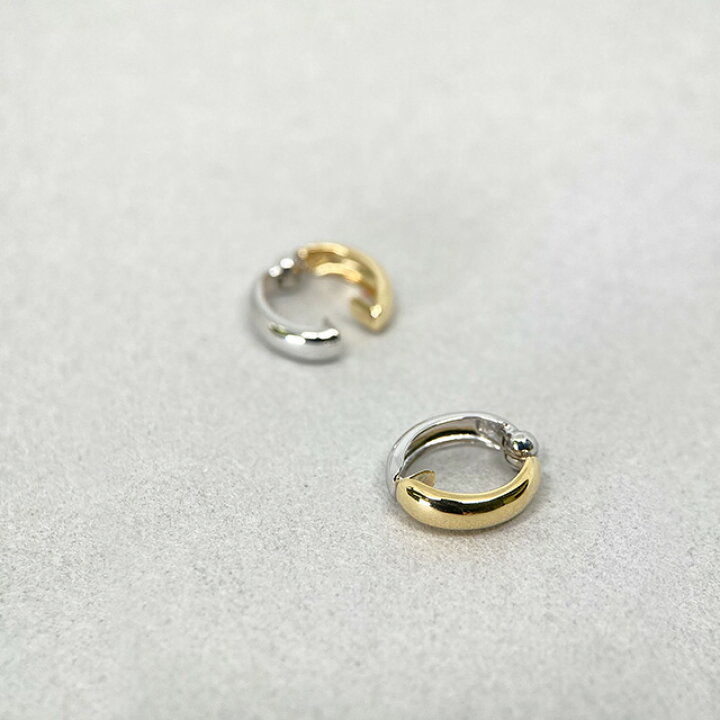 楽天市場】K18 K14WG コンビ フープイヤリング smooth ピアリング 正規  