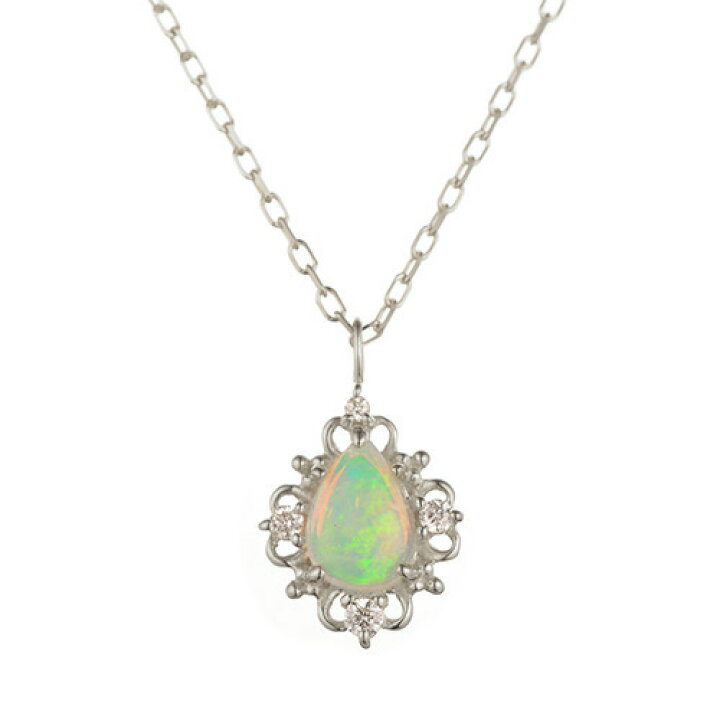 楽天市場】オパール ネックレス K18 destiny drop lace ネックレス K18  