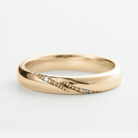 K18ダイヤモンドリング YAKUSOKU L's 18金 ゴールド ペアリング マリッジリング 結婚指輪 ペア 重ね付け ファッションリング