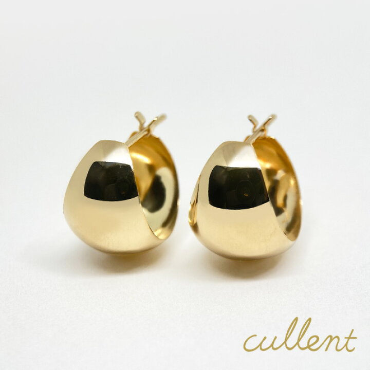 楽天市場】K18 ピアス Moon-shape 10mm_13mm K18 18金 18k ゴールド 月 