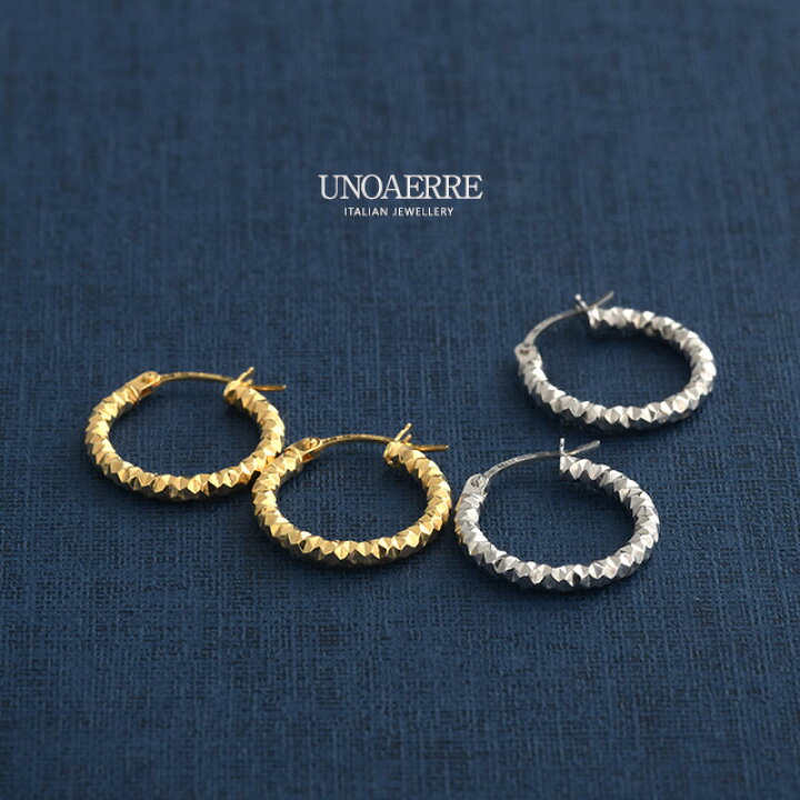 楽天市場】K18 フープピアス UNOAERRE ウノアエレ レギュラーピアス  