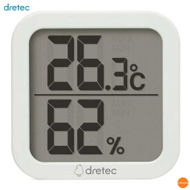 ドリテック　デジタル温湿度計　クラル　O-414WT　ホワイト　BOV-W8【SALE】[関連：DRETEC DIY 工具 デジタル 温湿度計 熱中症 対策 オフィス 食品工場 幼稚園 介護施設 病院]