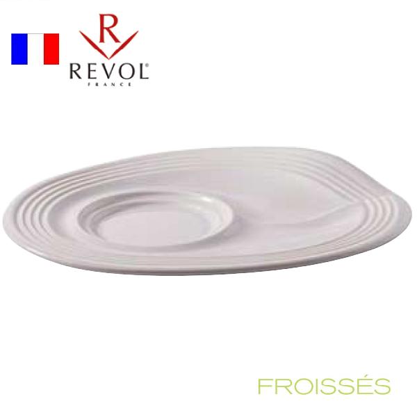 ユニークなデザインがテーブルを華やかに演出 レヴォル フロワッセ 流行のアイテム カプチーノソーサー ホワイト 636267 RLB-46 グラス 耐熱性磁器 フランス 特別セール品 デザイン コーヒーカップ ブランド 関連：REVOL