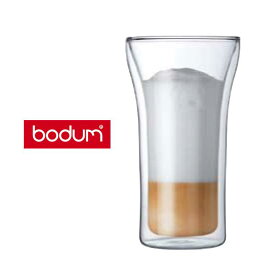 ボダム　アッサム　ダブルウォールグラスセット　400cc　2PCS　2ヶ入　4547-10　PBD-27[関連：bodum ブランド 二重保温グラス デザイン グラス 耐熱ガラス カフェ 保温 保冷]