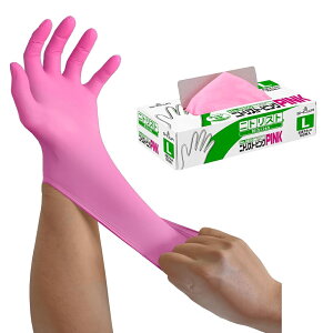 ショーワ ニトリストピンク 手袋 粉なし No.8850 100枚入 STB-K0[関連:ショーワグローブ 業務用 食品衛生法適合品 使い捨て ニトリルグローブ ゴム手袋 消耗品 食品加工 美容院 接客業
