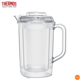 サーモス　透明2重　ドリンクピッチャー　TPJ-1601　クリアー　1.6L　PPT-K6[関連：THERMOS ブランド 業務用 食器洗浄機対応 二重構造 保冷 麦茶 お水 ポット 定食屋 カフェ ラーメン うどん]