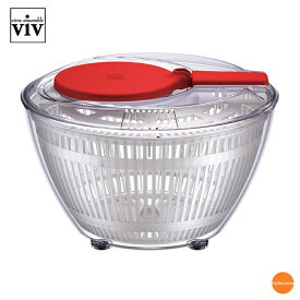 ViV　ヴィヴ　サラダスピナー　L　レッド　68202　ASL-63［関連：VIV 日本製 おしゃれ 野菜 水切り器 清潔 サラダドライヤー］