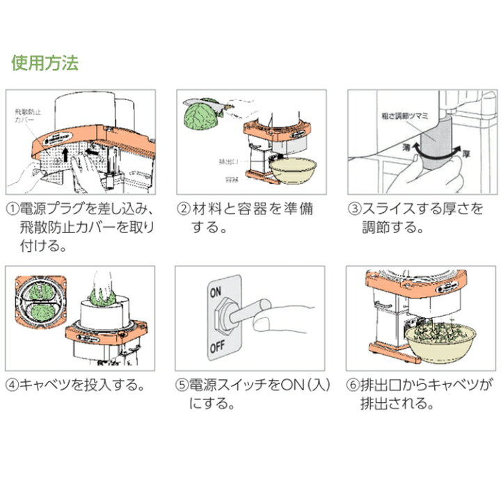楽天市場】電動 キャベツスライサー SS-7300 CKY-31[関連：中部 