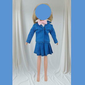1/6ドール用アウトフィット ブレザー風制服3点セット 女子学生 ブルー 一部難あり