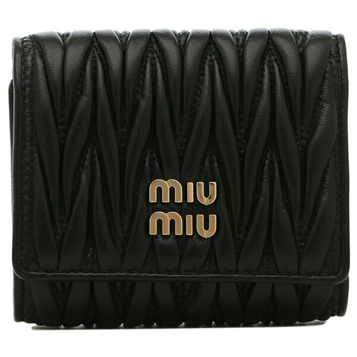 楽天市場】MIU MIU ミュウミュウ 三つ折り財布 マテラッセ MATELASSE 