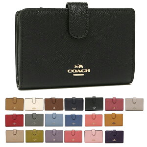 【4時間限定ポイント10倍】【返品OK】COACH 財布 アウトレット コーチ F11484 クロスグレイン ミディアム コーナー ジップウォレット 二つ折り財布