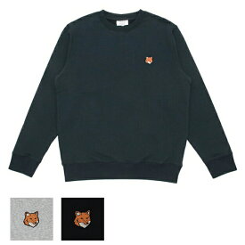 メゾンキツネ スウェット トレーナー フォックスヘッド 刺しゅうパッチ 長袖 メンズ MAISON KITSUNE PM00303KM0340 クルーネック