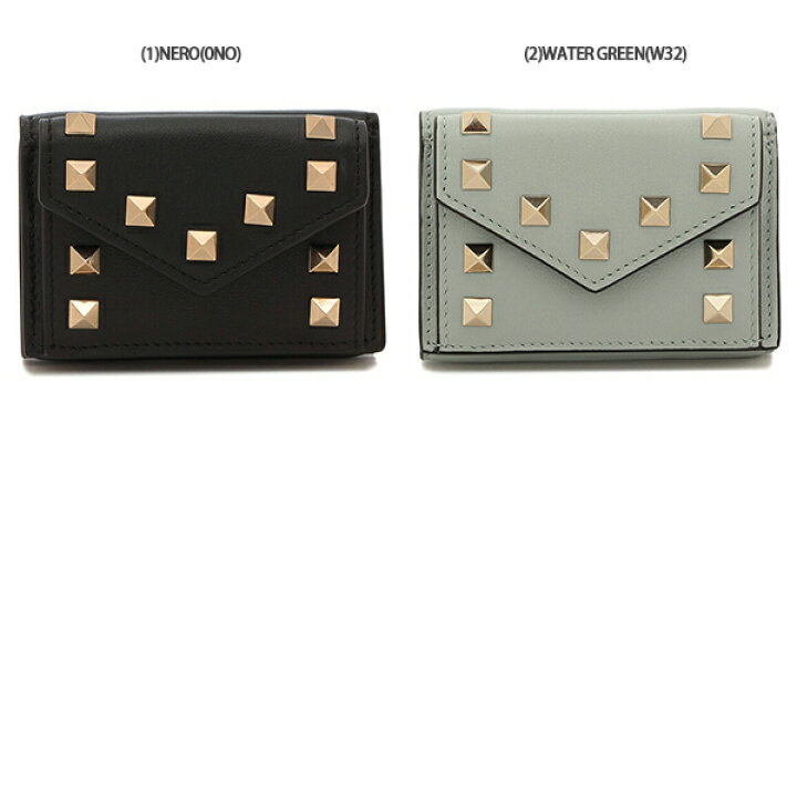 楽天市場】ヴァレンティノ 三つ折り財布 ロックスタッズ ミニ財布  