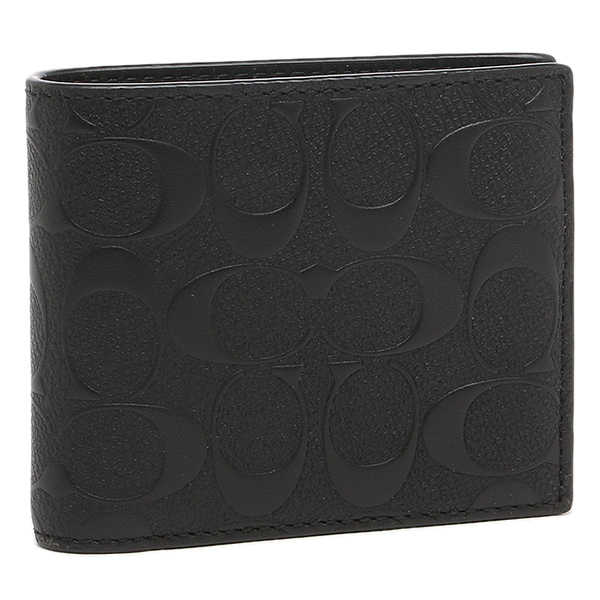 コーチ 財布 メンズ 二つ折り財布 アウトレット COACH F75371 BLK ブラック | AXES（アクセス）楽天市場店