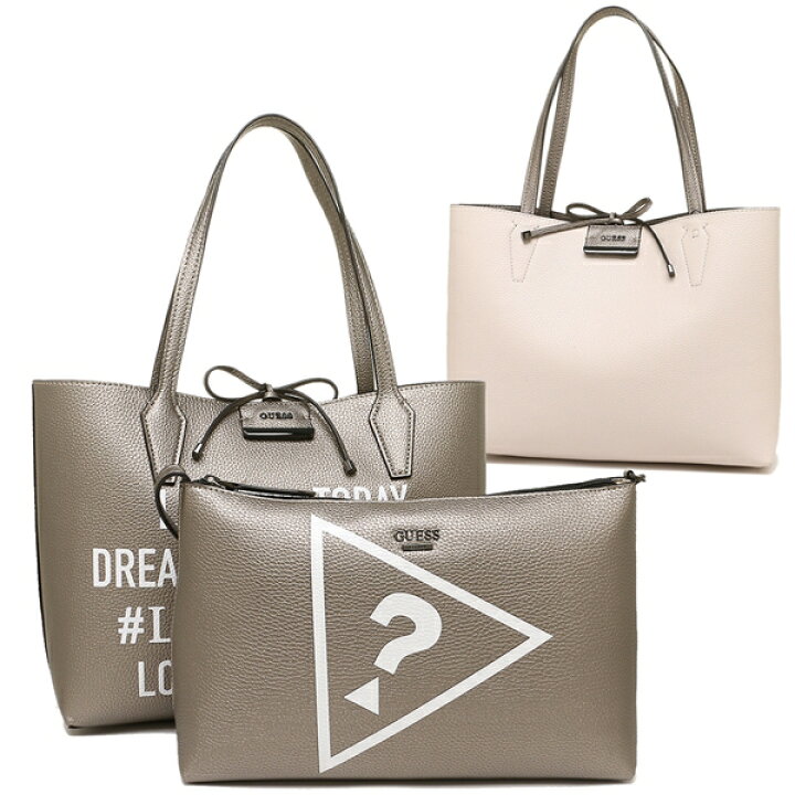 楽天市場 ゲス バッグ トートバッグ レディース Guess Mh Pws シルバー ホワイト 対応 返品ok Axes アクセス 楽天市場店