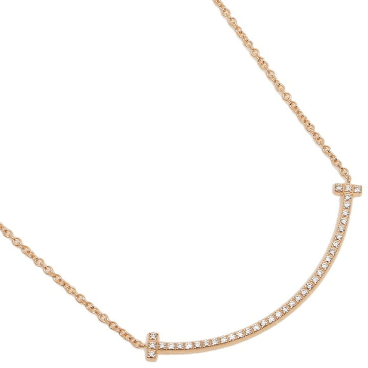 【P10倍 11/1 0時〜11/1 24時】ティファニー ネックレス アクセサリー レディース Tスマイル TIFFANY&Co. 63058823 ローズゴールド | AXES(アクセス)楽天市場店
