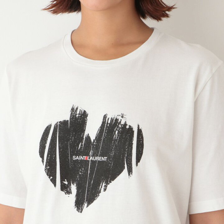 楽天市場】サンローランパリ トップス Tシャツ ロゴ ハート ホワイト  