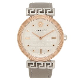 ヴェルサーチ レディース 時計 ミーアンダー 34mm クォーツ ホワイト ゴールド VERSACE VELW00922 レザー